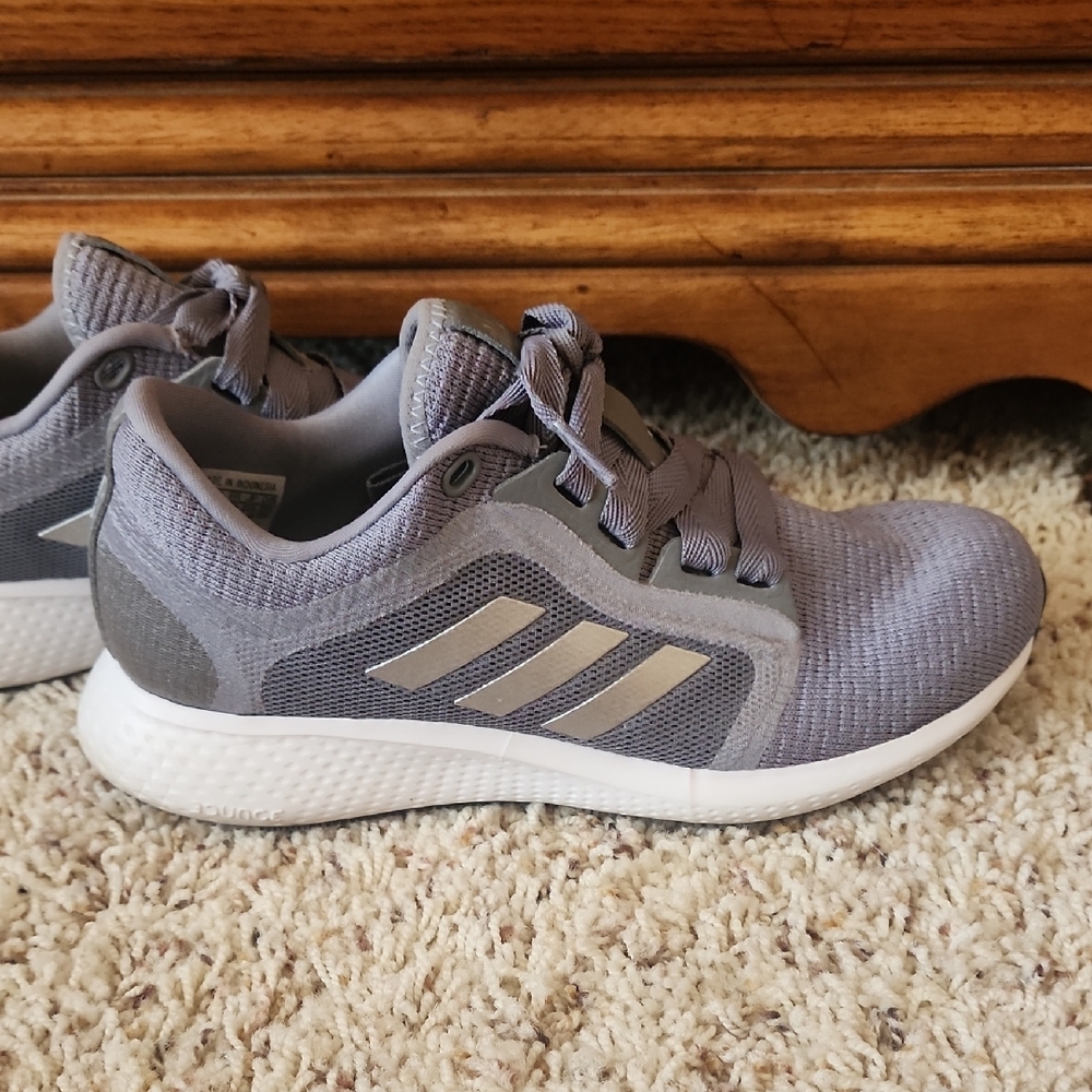 Adidas Edge Lux Gray Metallic Stripe Women's 5.5